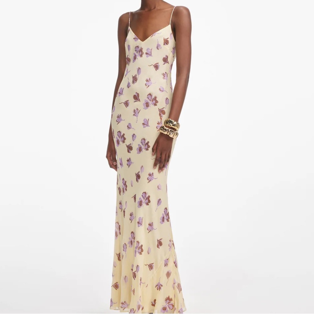 Self Portrait Floral Rhinestone Maxi Dress - Picture 3 of 9